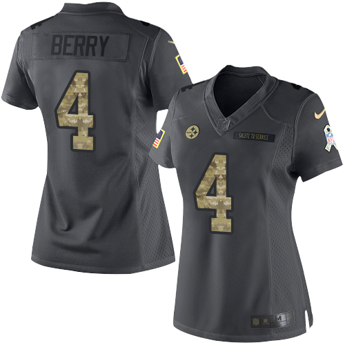Women's Limited Jordan Berry Nike Jersey Black - #4 2016 Salute to Service NFL Pittsburgh Steelers